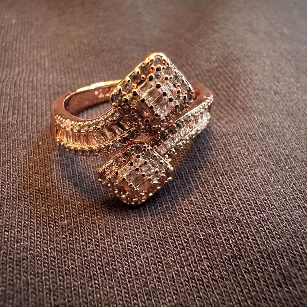 ✨ Bomb Party Rose Gold CZ Statement Ring ✨